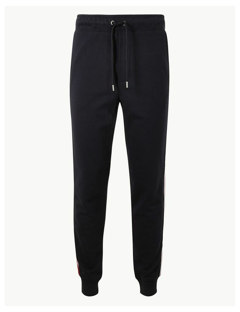 M&S Collection Pure Cotton Side Striped Joggers