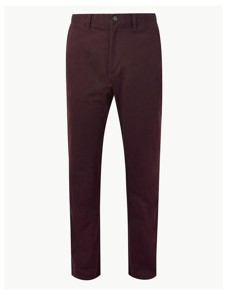 M&S Collection Regular Fit Cotton Rich Chinos with Stretch