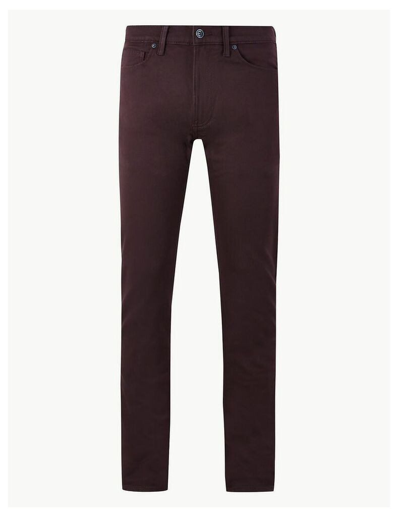 M&S Collection Skinny Fit Italian Cotton Travel Jeans