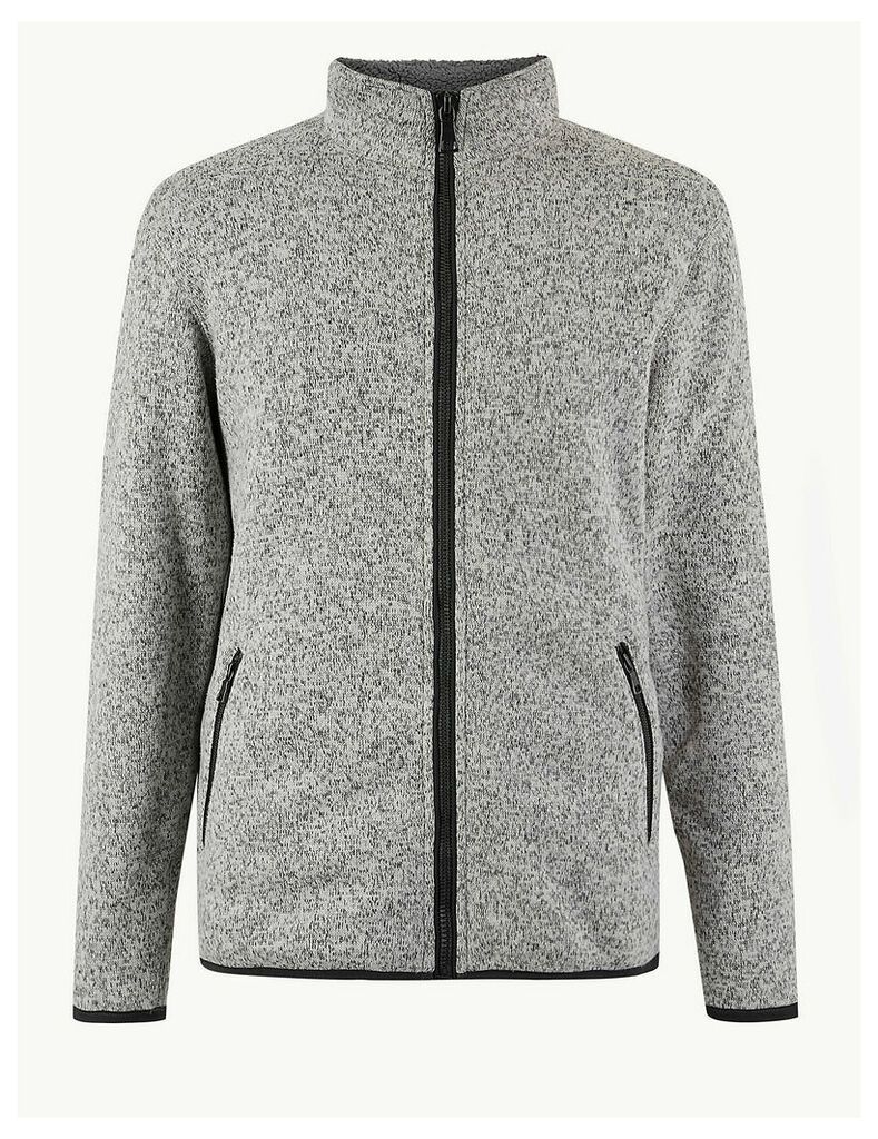 M&S Collection Fleece Funnel Neck Jacket with Stormwear