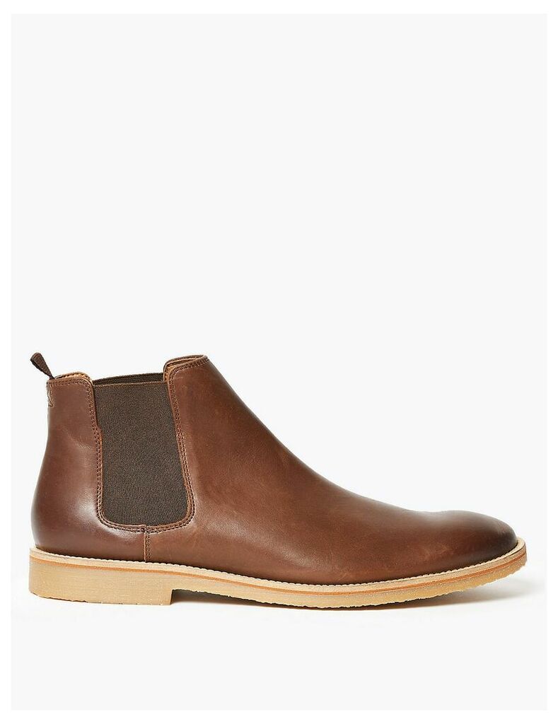 M&S Collection Leather Crepe Sole Chelsea Boots