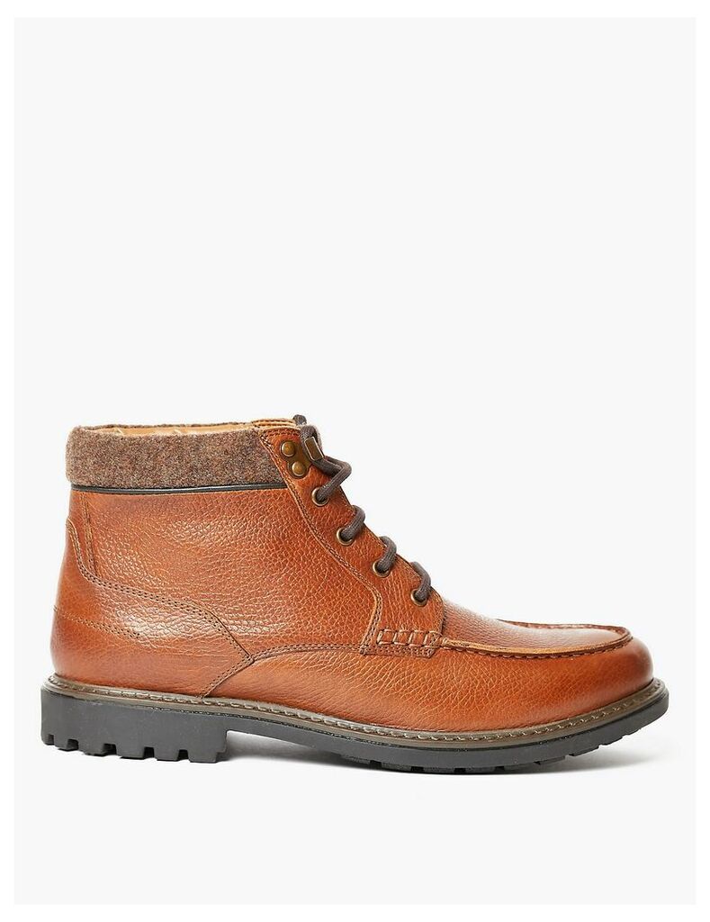 M&S Collection Leather Lace-up Casual Boots