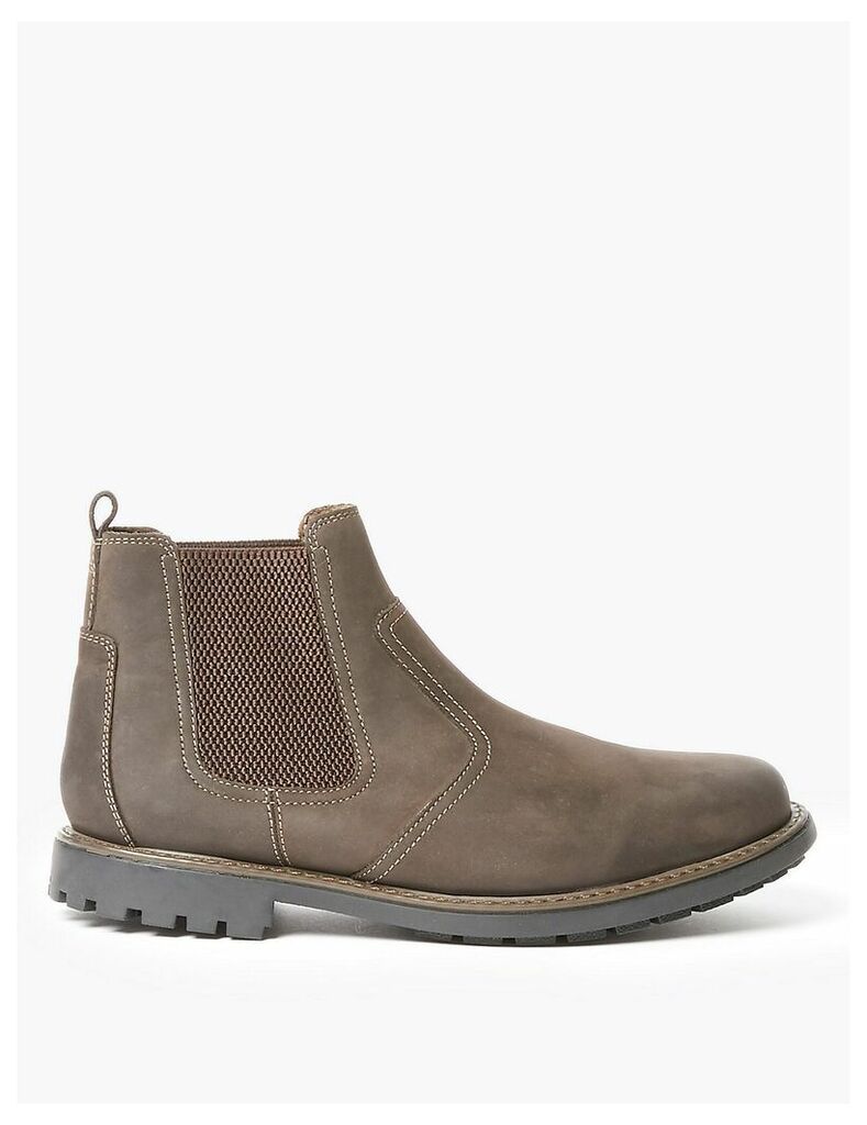 M&S Collection Wide Fit Leather Chelsea Boots