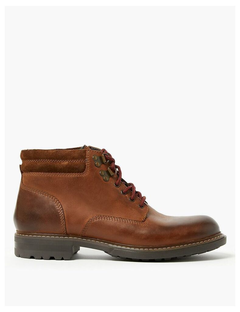 M&S Collection Leather Lace-up Casual Boots