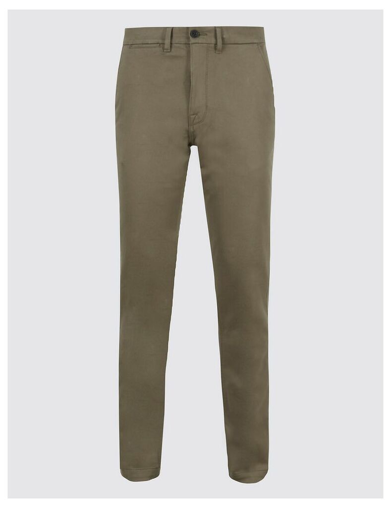 M&S Collection Slim Fit Italian Travel Chinos with Stretch