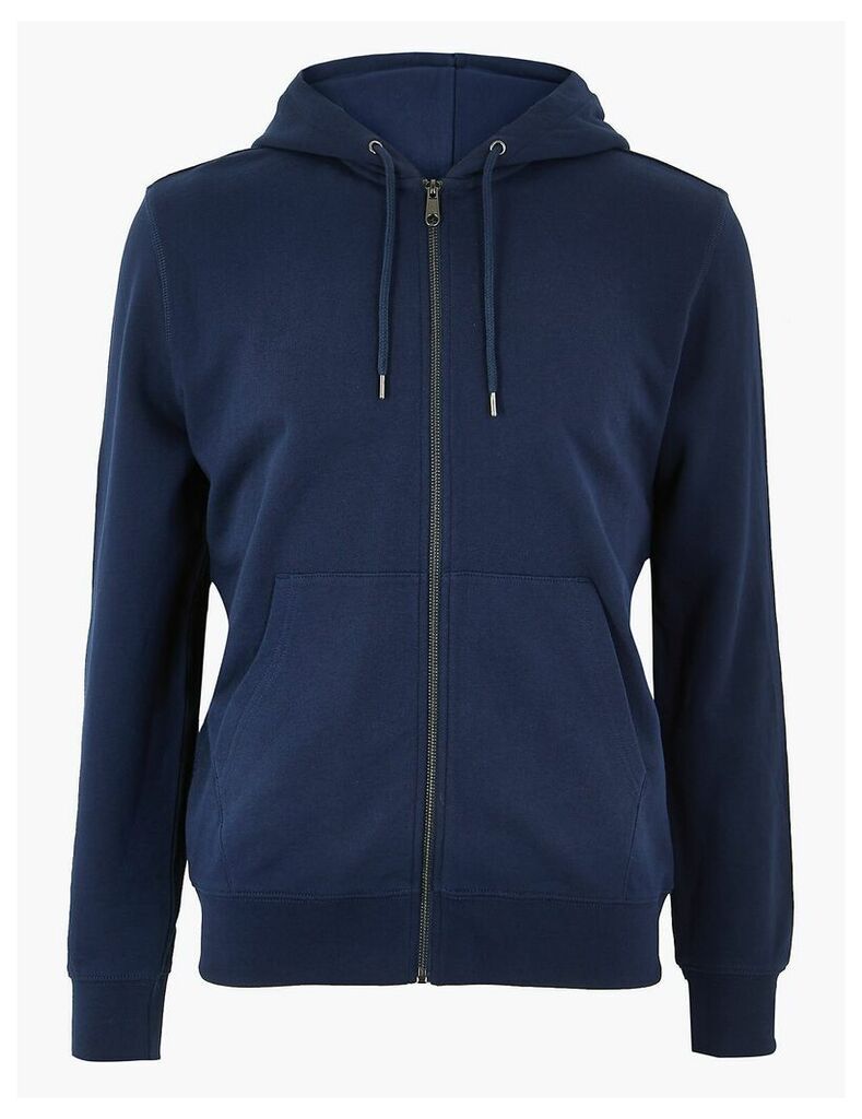 M&S Collection Cotton Zip Through Hoodie