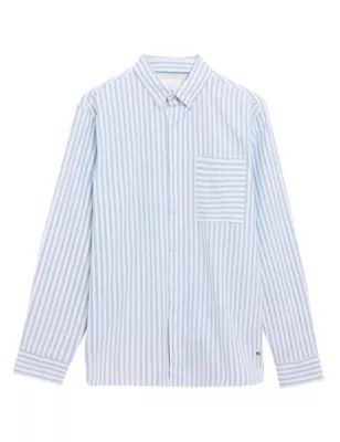 Mens Union Pure Cotton Striped Oxford Shirt