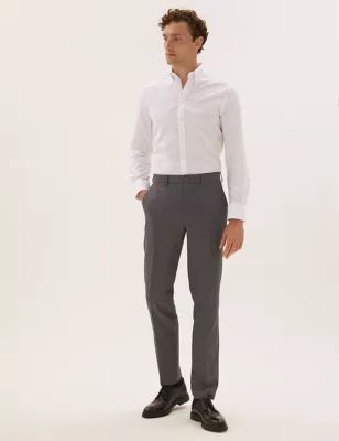 Mens 2pk Slim Fit Flat Front Trousers