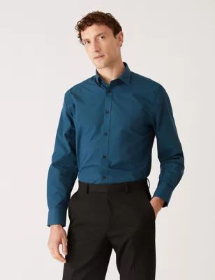 Mens 2pk Regular Fit Cotton Blend Long Sleeve Shirts