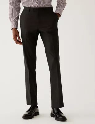 Mens Skinny Fit Stretch Suit Trousers