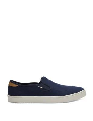 Mens Canvas Slip-On Trainers