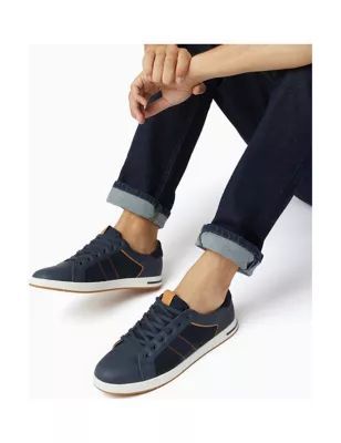 Mens Stripe Lace up Trainers