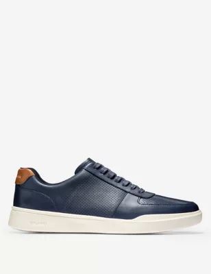 Mens Grand Crosscourt Leather Lace Up Trainers