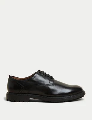 Mens Wide Fit Heritage Leather Derby Shoes