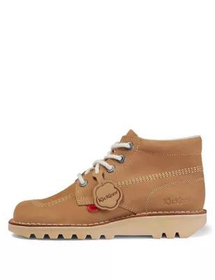 Mens Leather Lace Up Casual Boots