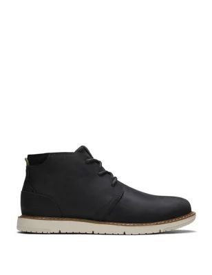 Mens Leather Casual Boots