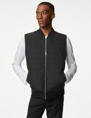 Mens Cotton Blend Quilted Gilet