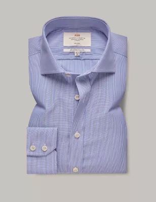 Mens Slim Fit Non Iron Pure Cotton Striped Shirt