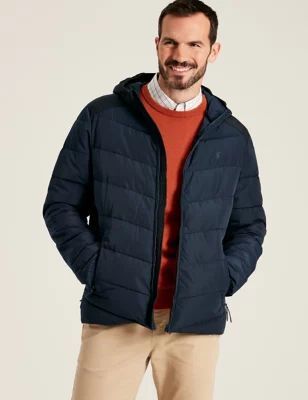 Mens Pure Cotton Padded Hooded Puffer Jacket