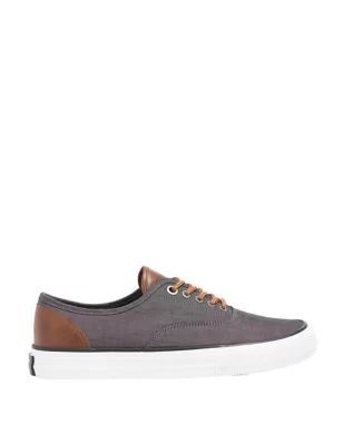 Mens Canvas Lace Up Trainers
