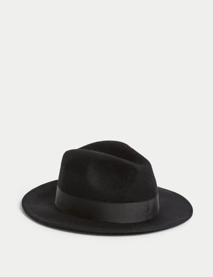 Mens Pure Wool Fedora Hat with Stormwear™