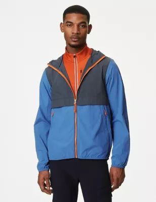 Mens Packable Hooded Anorak with Stormwear