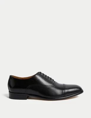 Mens Wide Fit Leather Oxford Shoes