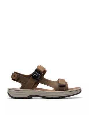 Mens Leather Strappy Flat Sandals