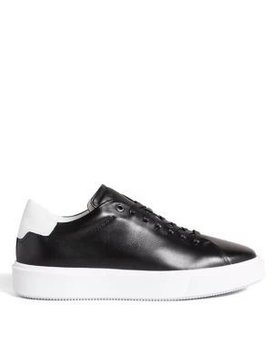 Mens Leather Lace Up Trainers