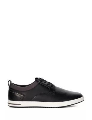 Mens Collar Detail Lace Up Trainers