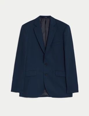 Mens Tailored Fit Pure Wool Twill Jacket