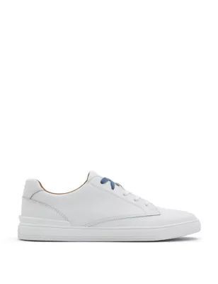 Mens Leather Lace Up Trainers