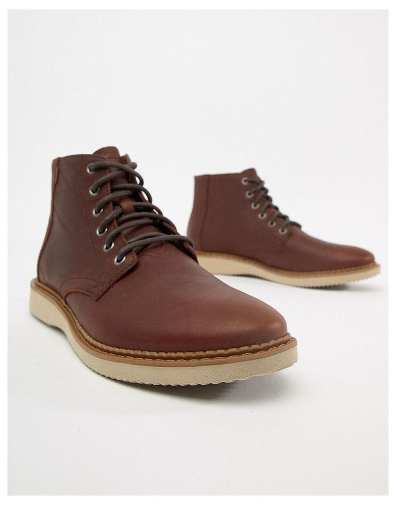 TOMS Porter water resistant lace up boots in brown