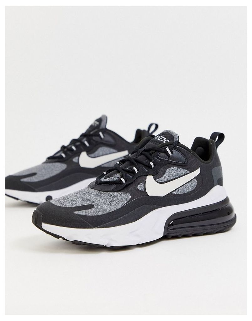 Air Max 270 React trainers in black and grey