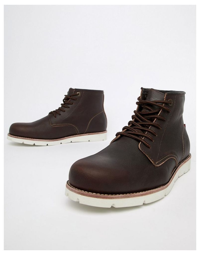 jax high leather boot in dark brown