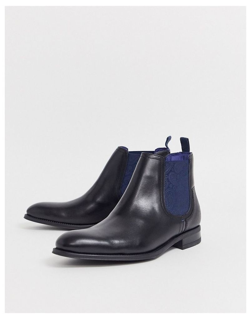 travic chelsea boots black leather