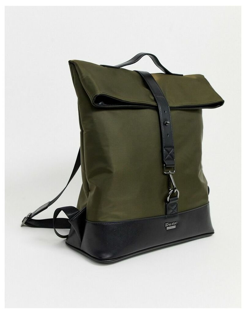 Dune Lewis backpack in khaki nylon-Green