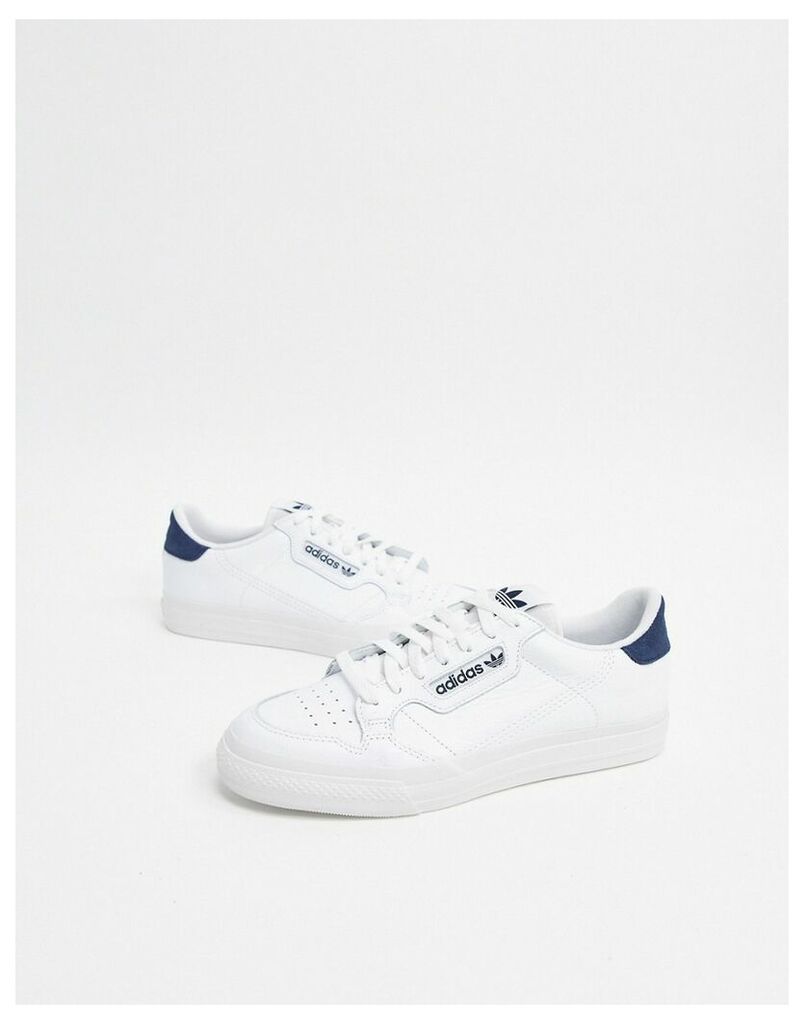 continental vulc leather trainers white