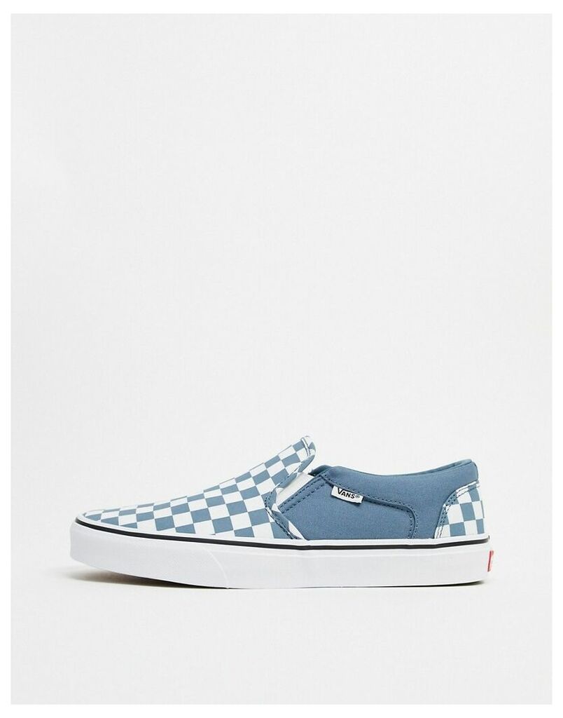 Asher trainers in checkerboard blue mirage/white