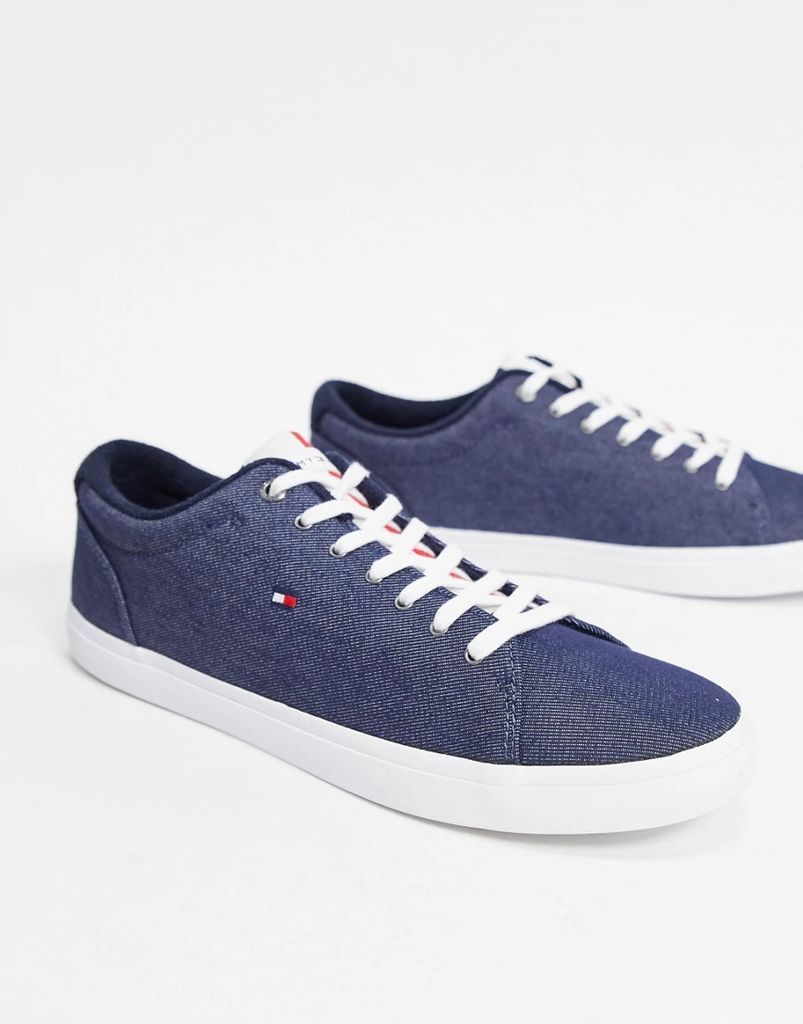 lace up trainers in navy