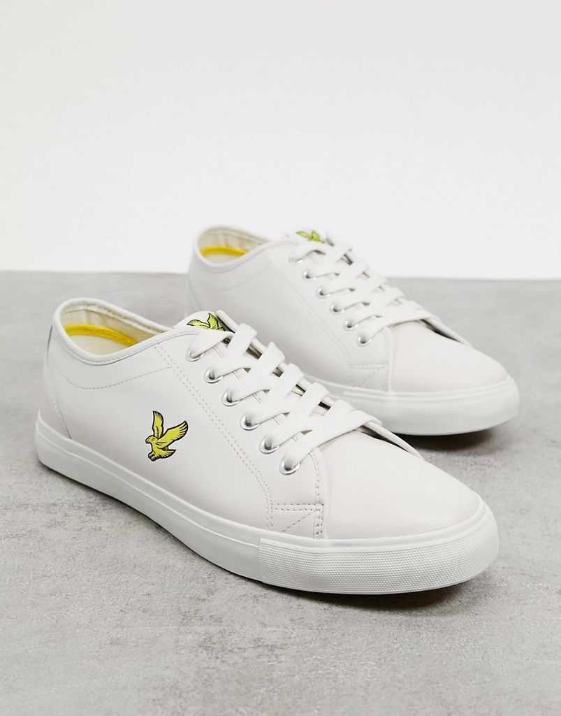 Teviot leather trainers-White
