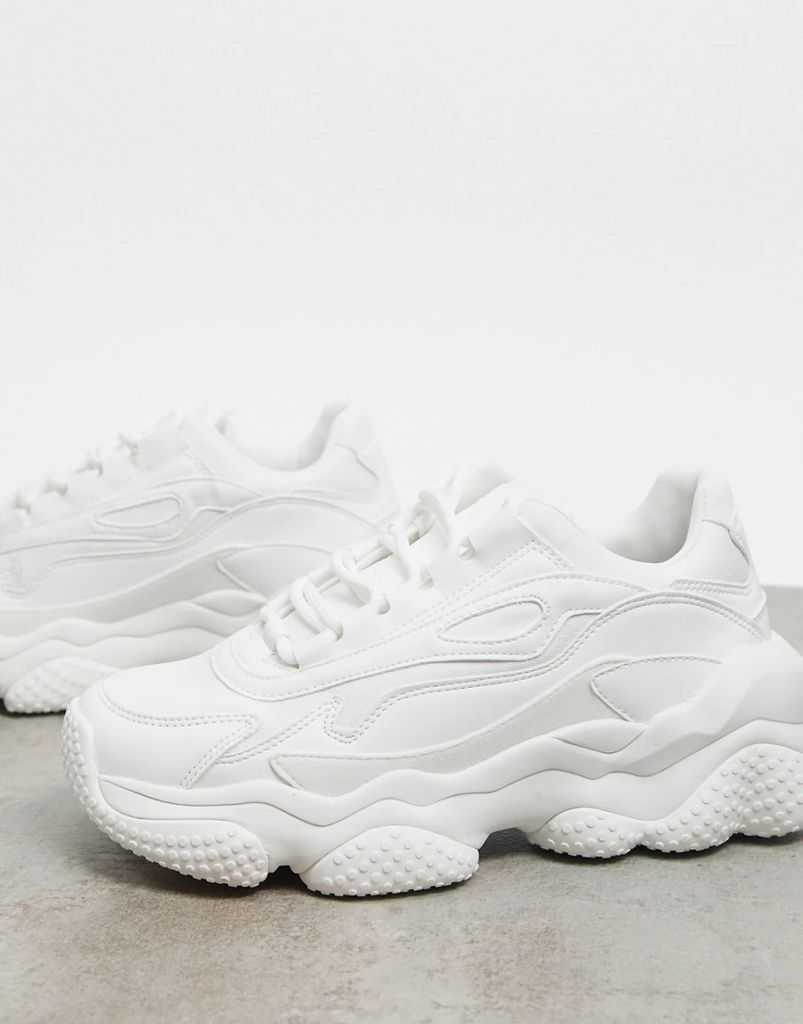 chunky trainers in white