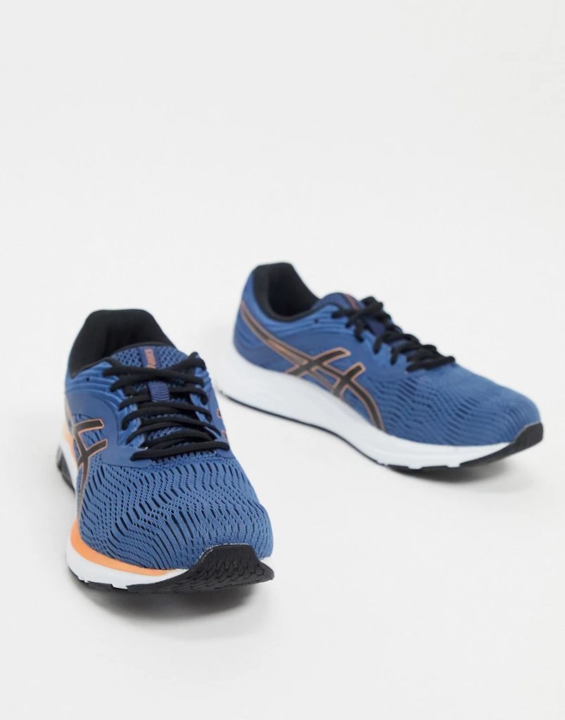 Running gel pulse 11 trainers in blue and orange