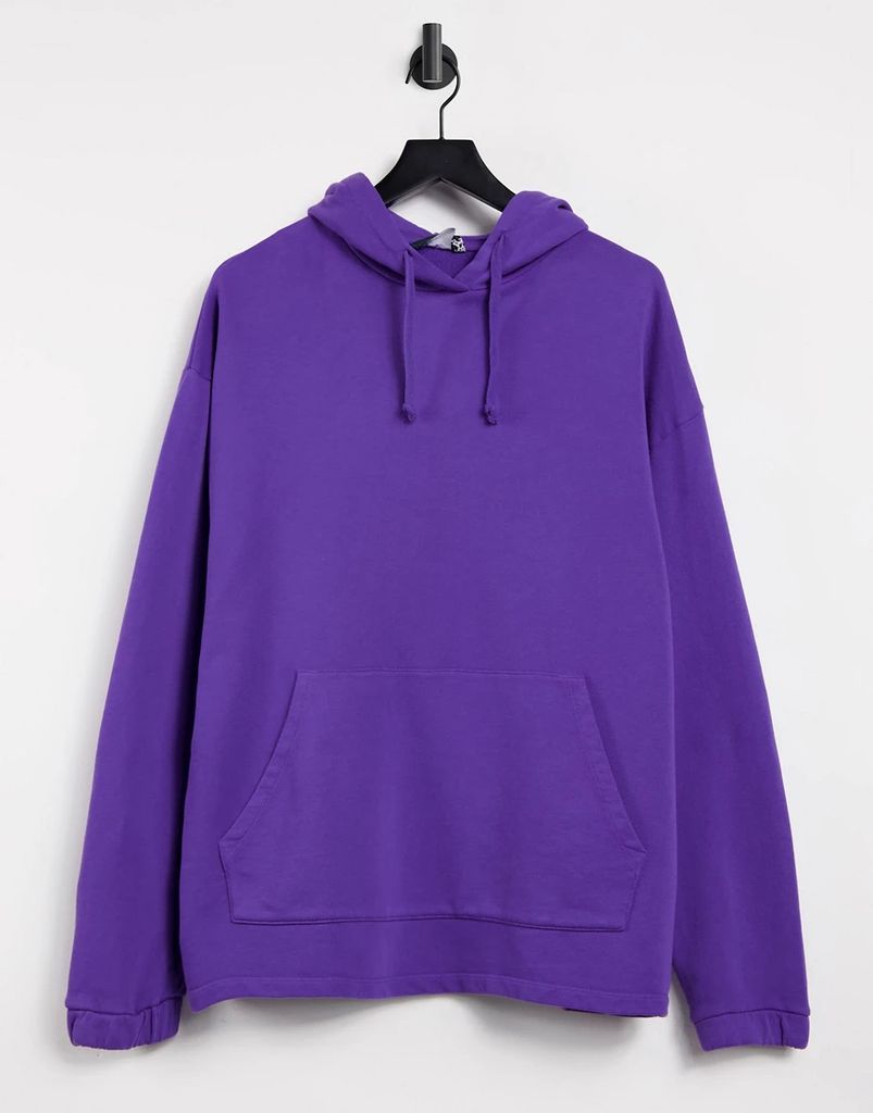 oversized hoodie in washed purple