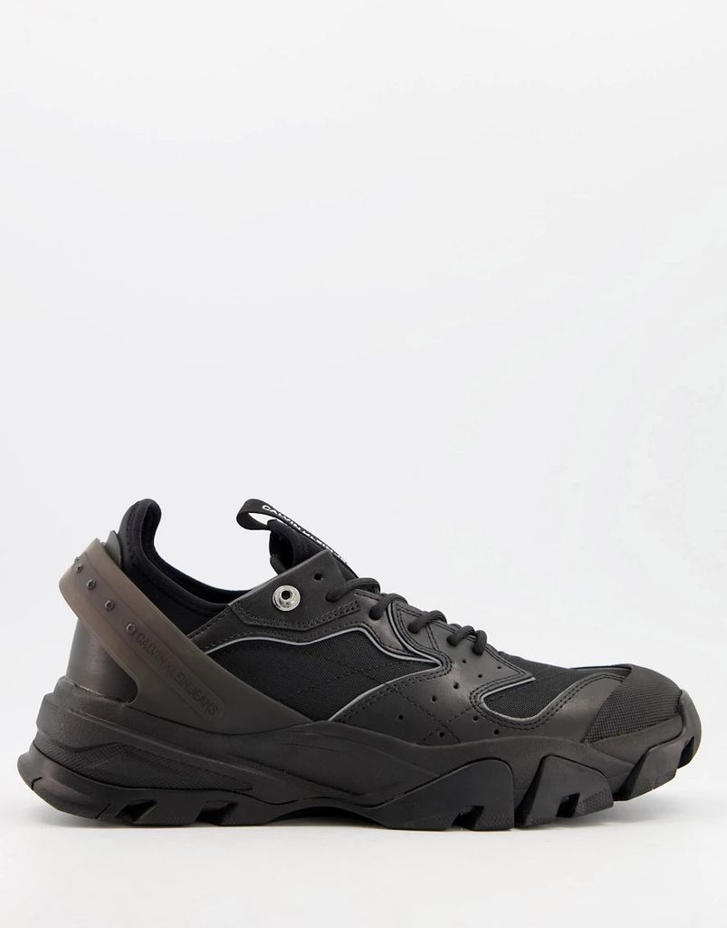 chunky trainers in triple black