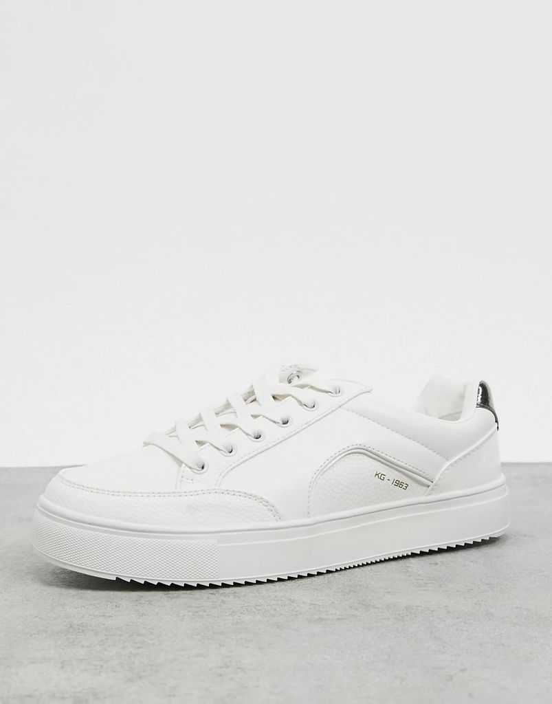 KG By Kurt Geiger side stripe trainers in white