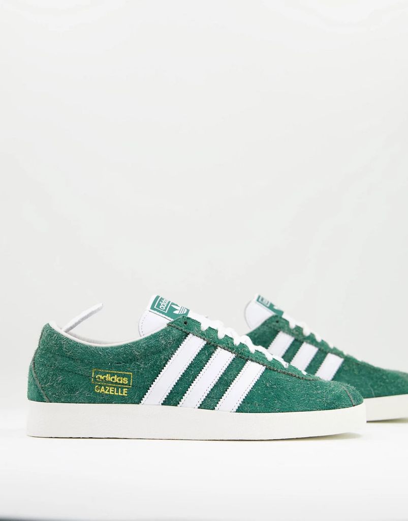 Gazelle vintage trainers in green and white