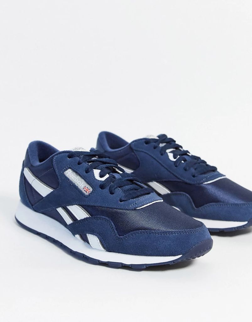 classic nylon trainers in navy
