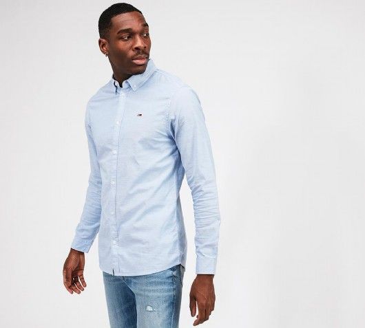 Stretched Oxford Long Sleeved Shirt