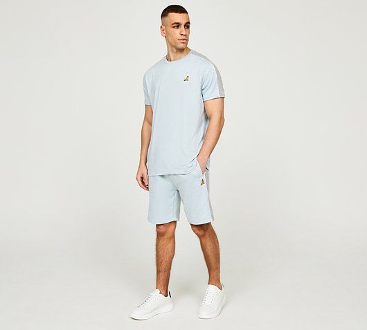 Embroidered Logo T-Shirt and Shorts Suit